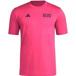 Adidas Men's Bright Pink Soccer Tee